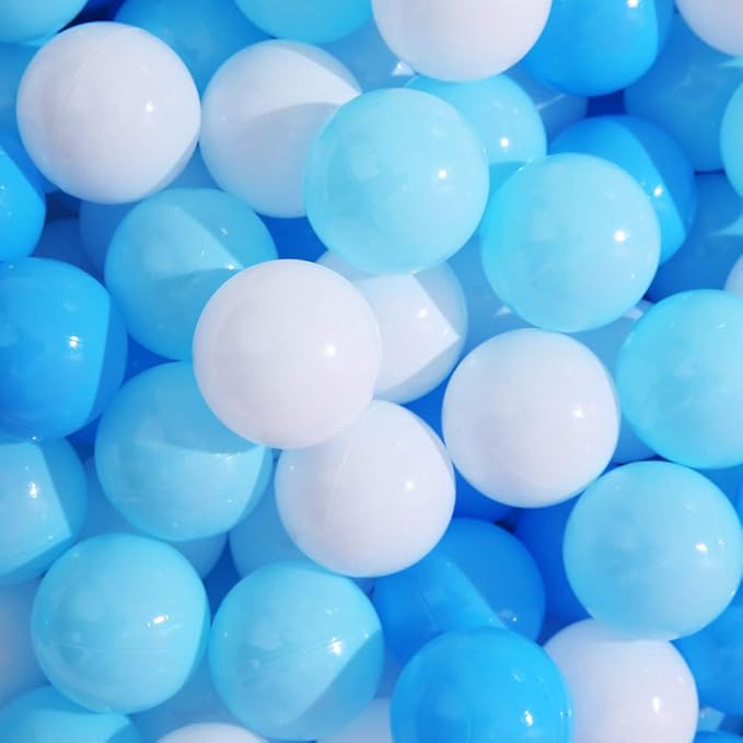 PlayMaty Colorful Pit Balls 2.1-inch Plastic Ocean Ball Crush Proof Stress Balls for Kids Pool Ball Playhouse Pit Accessories