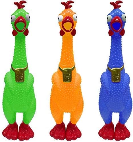 Animolds Hug Me Giant Rubber Chicken- Huge Stress Relief Screaming Chicken Toy | Screams Up to 45 Seconds- Novelty Gag and Prank Toys | Funny Toys Gifts for Christmas Stocking Stuffers for Kids Adult