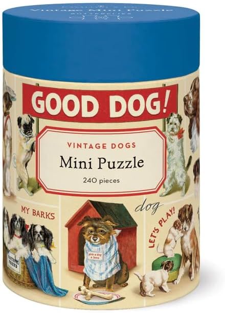 Cavallini Mini Puzzle, Vintage Dogs, 240 Pieces