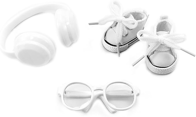 QIUTIMIY Mini Doll Accessories Set 3PCS Fashion Outfit Accessories for 17cm Dolls (F White)