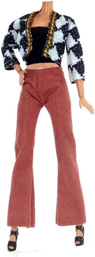 Doll Clothes, 5 Sets Fashion Outfits Autumn Dresses Spring Clothes Sweater Pants Shoes Socks Bag for 29cm Dolls Accessories Baby Gifts Random Style (B)