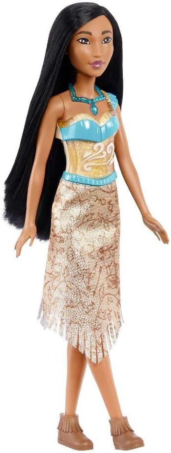 Mattel Disney Princess Pocahontas Doll in Sparkling Fashion with Removable Skirt, Necklace and Shoes, Posable & Collectible, Inspired by Movie