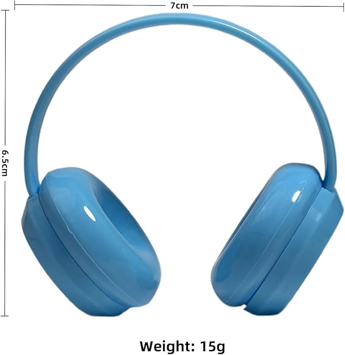 3pcs Doll Accessories Set for 17cm Lububu Doll Included Headphones, Canvas Shoes and Mini Gradient-Lens Glasses, Trendy Dress Up Accessories for 6.7 Inches 1st/2nd/3rd Gen (Headphone Set - Blue)