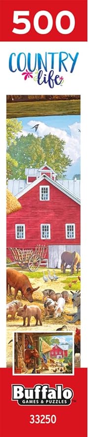 Buffalo Games - Country Life - Farm Scenic - 500 Piece Jigsaw Puzzle for Adults - Challenging Puzzle Perfect for Game Nights - Finished Size is 21.25 x 15.00