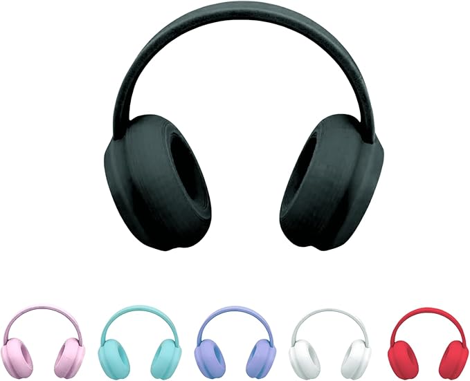 3D Printed Headphones Accessories for 17cm Doll(No Dolls)，for Dolls 3.94-6.69inch（10-17cm） in Size，Suitable for Daily Display, Great As a Gift(Black Headphones)