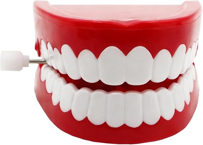 Wind Up Teeth, Stress Relief Gag Toy, Novelty with Walking Funny Design, Toy with Kids Family Utility, Joke Gear, Reliable Party Favor for Children Friends Adults Boys Girls Holiday Daily Fun