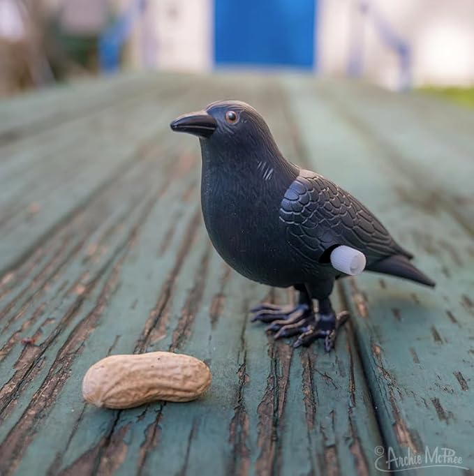 Accoutrements Hilarious and Entertaining Wind-Up Crazy Crow: 3-1/8" (7.9 cm) of Playful Skittering Funny Gifts Novelty Crow - Let The Antics Begin from Archie McPhee