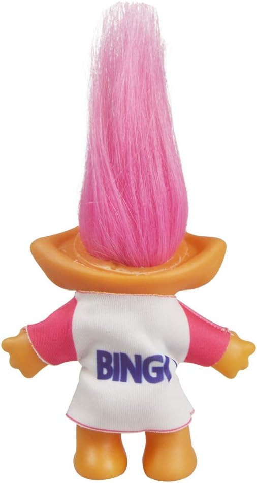 Vintage Troll Dolls, Retro Troll Doll Chromatic Adorable for Collections, School Project, Arts and Crafts, Party Favors - 7.5" Tall(Include The Length of Hair) (Pink)