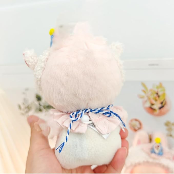 Handmade 17cm Doll Clothes Set - Kawaii Outfit & Accessories Bundle, Cute Dress Up Costume Compatible with Vinyl Face Plush Pendant (No Doll)