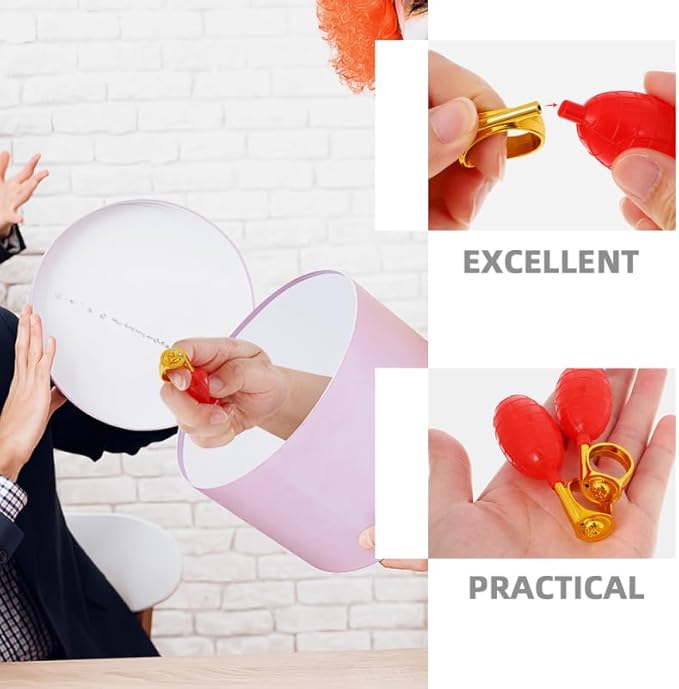 2Pcs Water Squirting Ring Prank Supplies Easy Activation Fun Accessories for April Fool's Day Party Humorous Water Play for Adults