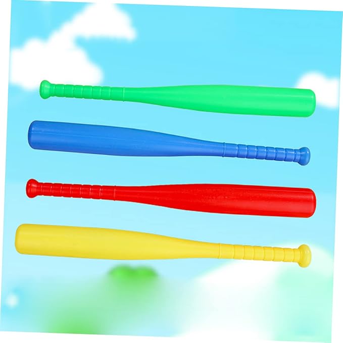 DECHOUS Plastic Baseball Bat and Ball Set Kids Baseball Bat Toys for Children Indoor Outdoor Encourages Exercise and Batting Skills, Random Color
