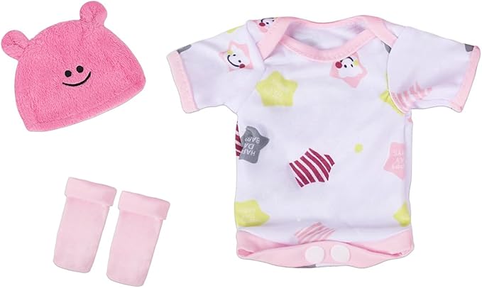 CARANOVO 3 Sets Baby Dolls Accessories Baby Doll Clothes and Hat for 10 Inch Doll , Doll Outfits Accessories for Doll Gift
