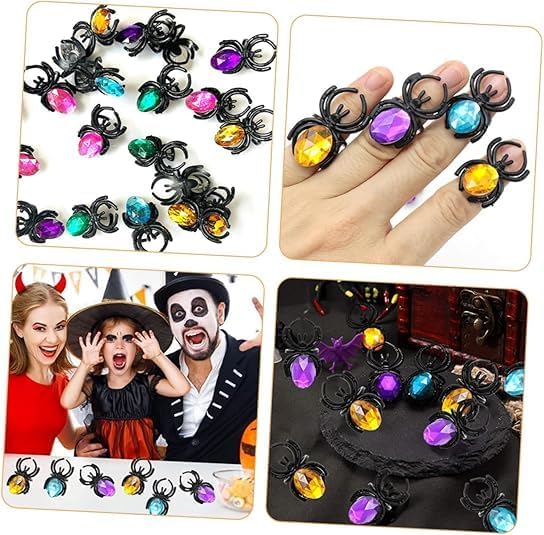 (42Pcs Halloween Spider Ring)