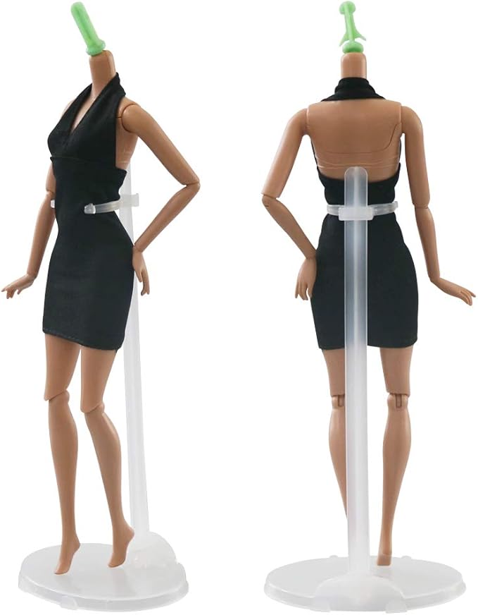 UCanaan 10 Pcs Doll Stands Display Holder for 11.5 Inch Dolls White Transparent Model Support Frame Prop Up Girl Dolls Suitable for 11.8’’ 1/6 Dolls Accessories