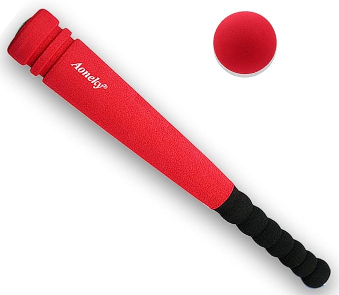 Aoneky Mini Foam Baseball Bat and Ball for Toddler, 16.5 inch