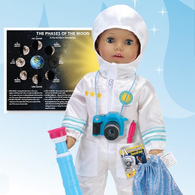 Sophia's 18" Doll 8 pc. Smithsonian STEM Career Collection Astronaut Space Suit and Lunar Accessories Set