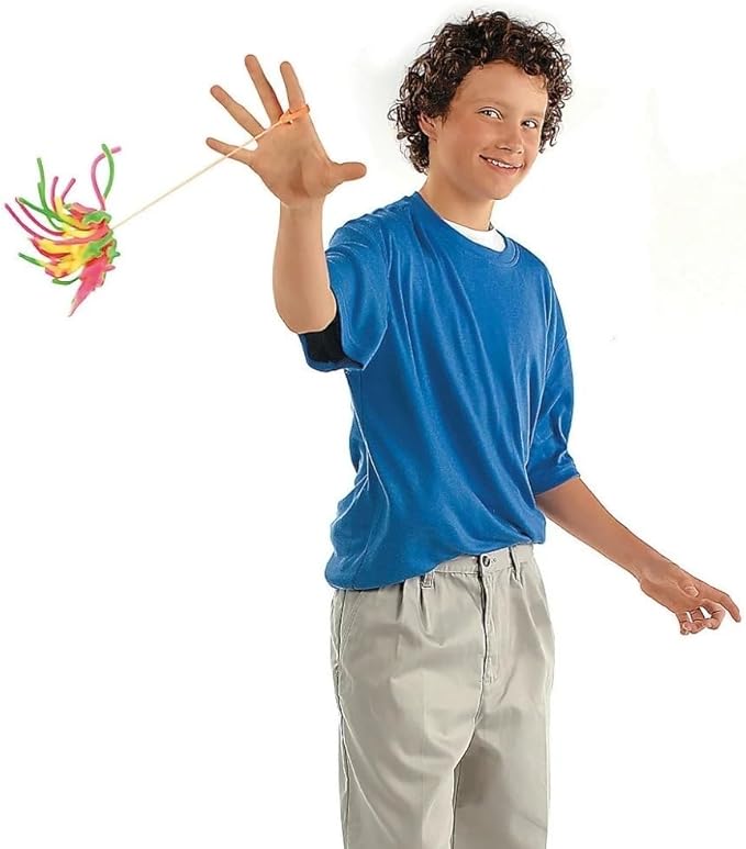 Fun Express Neon Large Stretchy Noodle Ball Yo Yos Party Favor Toys - Multicolor (Set of 12)