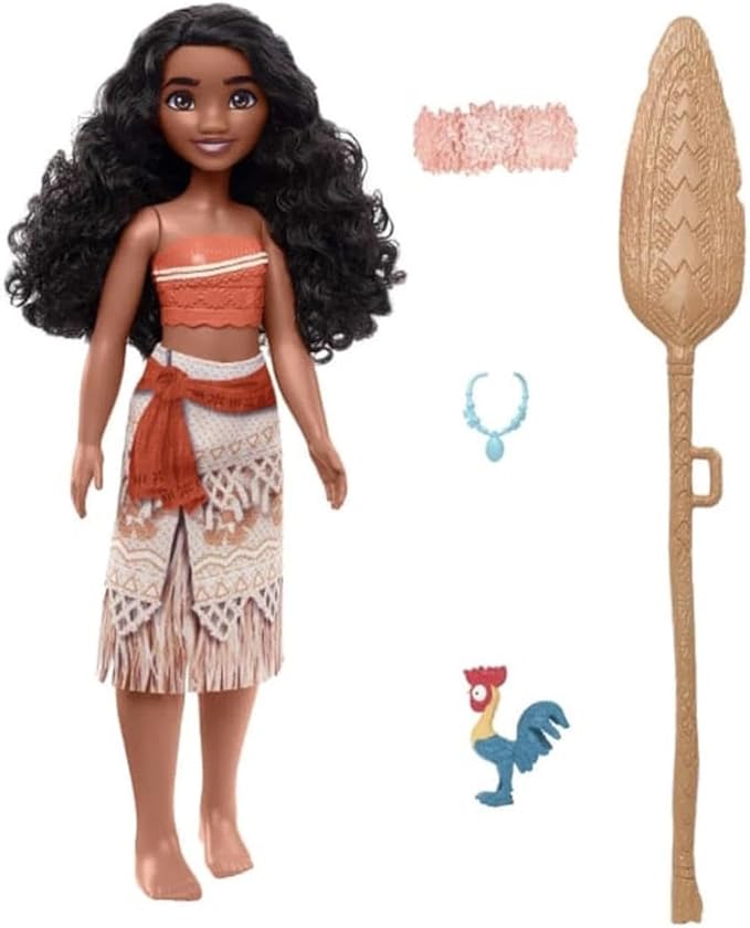 Disney Princess Toys HLW36 Moana Fashion Doll with HEI HEI Figure and Accessories Inspired by Disney Movie HLW36