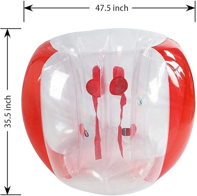 SUNSHINE-MALL 48 inch 2 pcs Bumper Sumo Ball for Adults,Kids, Inflatable Bounce Body Zorb Ball for Outdoor Team Gaming Play for 6 Ages+ (red+Blue)
