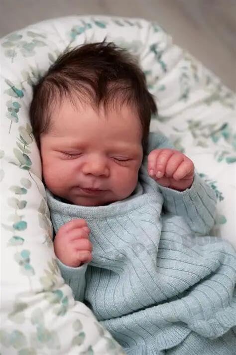 Zero Pam Reborn Baby Dolls, Silicone Baby Doll,18-inch Silicone Babys Dolls with Soft Cloth Body,Posable 3D Skin Realistic Babies,Real Life Babies,Life-Like Newborn with Accessories,Sleeping Newborn