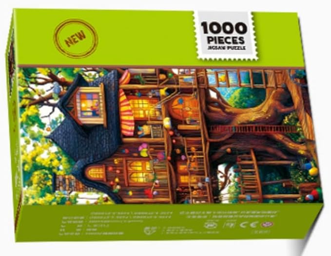 Tree House Puzzles for Adults 1000 Pieces, Fantasy Tree of Life Jigsaw Puzzles Clearance, Plant Challenging Adult Puzzles as Nature Décor (Finish Size: 15''x 10'')
