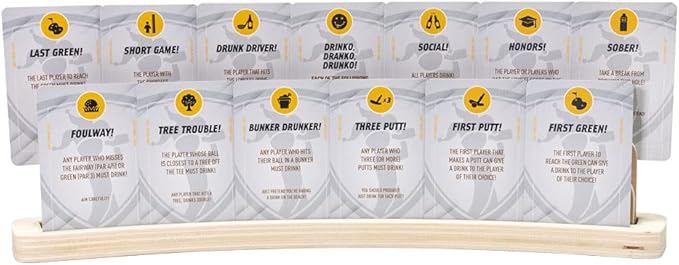 Fore! Drinks On Course Golf Game – Fun Playing Cards – Golf Card Games for Parties – 52 Card Deck for Hilarious Challenges – Outdoor Games for Adults and Family Fun