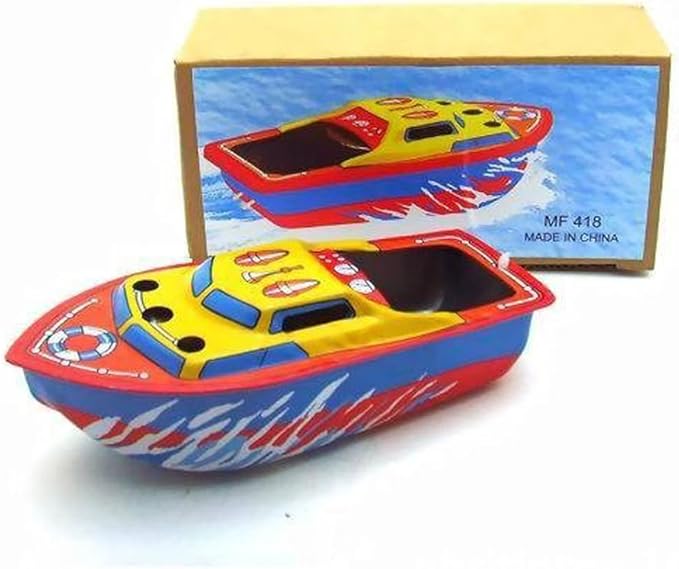 Charmgle Play Candles Powered Boat Tin Toy Classic Pop Pop Steam Boats Tintoy Creative Gifts Christmas Party Favor