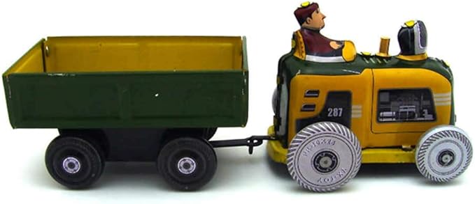 Charmgle Vintage Spring Wind Up Tractor Toy, Green, 5.3 x 2 x 2.4 inch, Over 16 Years Old