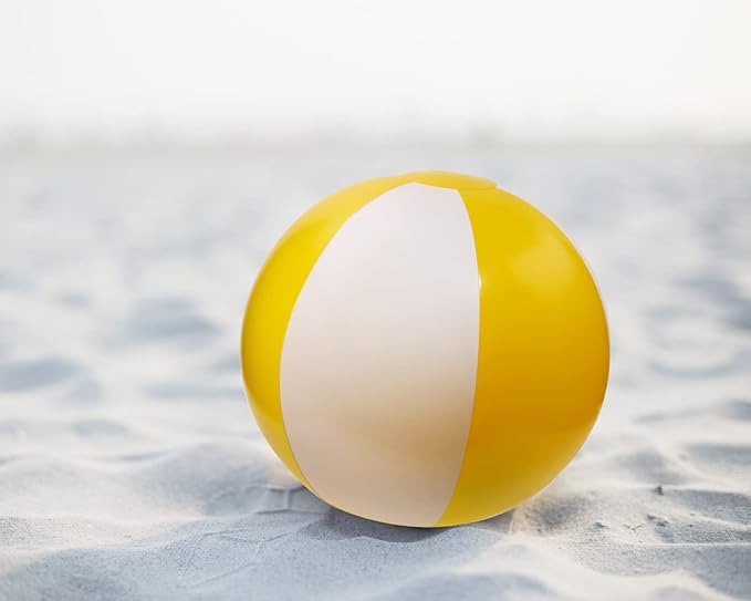 PENTA ANGEL Beach Balls 2PCS 12 Inch Inflatable/Blow Up Classic Rainbow Color Summer Swimming Pool Party Favors Water Toy Beachball for Women Men Adults Playing