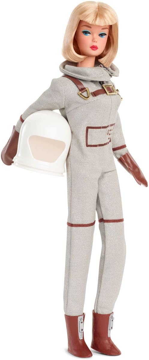 Barbie Mattel Miss Astronaut Doll Collectible with Silver Suit, Space Boots & Helmet Accessory, 1965 Vintage Repro