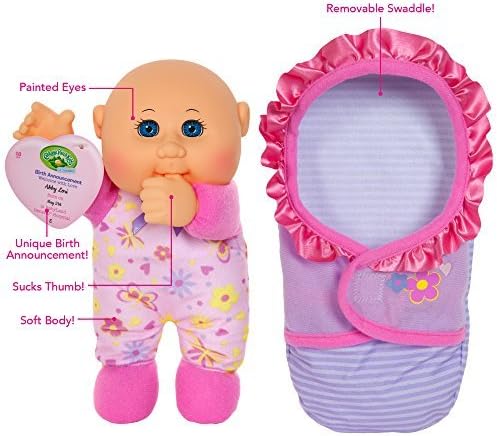 Cabbage Patch Kids Official, Newborn Baby Doll Girl - Comes with Swaddle Blanket and Unique Adoption Birth Announcement