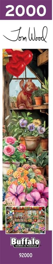Buffalo Games Jigsaw Puzzles for Adults 2000 Pieces - Tom Wood - The Flower Shop - Hard Adult Puzzle with Reference Poster, Fun, Unique & Challenging for All Abilities, Large 38.5 x 26.5