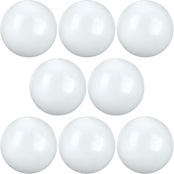 8 Pcs 12 Inch Solid Red Beach Balls Inflatable Beach Ball Bulk Large Blow up Pool Game Toys