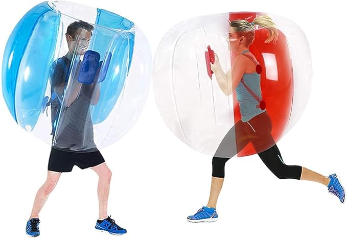 SUNSHINE-MALL 48 inch 2 pcs Bumper Sumo Ball for Adults,Kids, Inflatable Bounce Body Zorb Ball for Outdoor Team Gaming Play for 6 Ages+ (red+Blue)