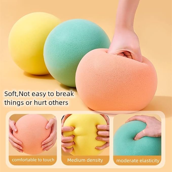 7 Inches Soft No-Noise Foam Ball Sponge Kickball Dodgeball for Indoor Activity