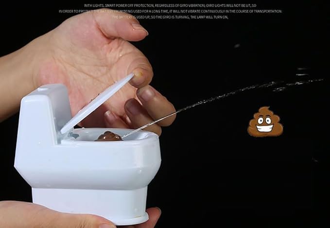 Cooplay Joke Toy Stool Toilet Seat Water Spray Trick Make Funny in Prank Funny Gag for Adult Halloween Fool's Day Christmas Party