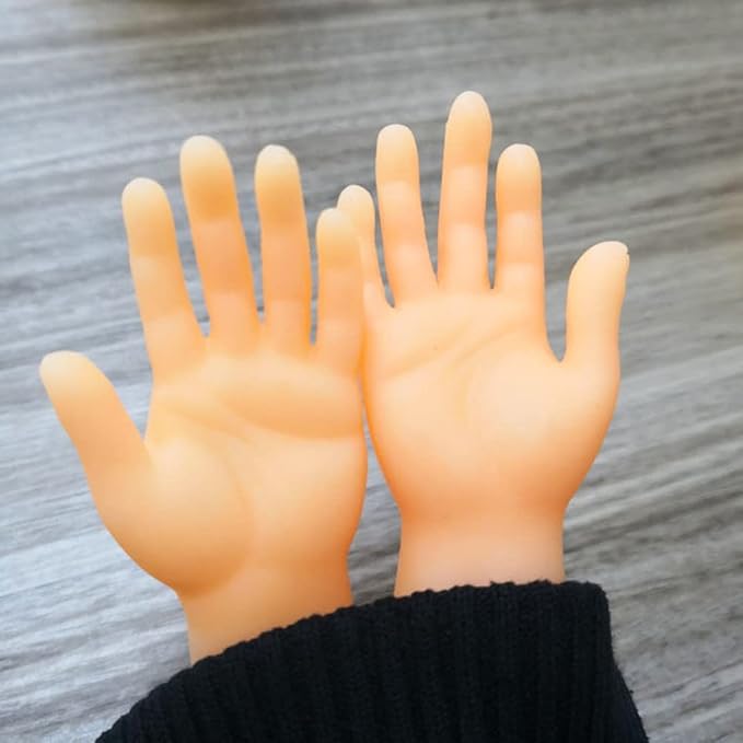 30 Pcs Tiny Finger Hands Mini Rubber Finger Puppets, Miniature Small Hands Ealistic Cute Little Hand Finger for Gifts Puppet Show Prank Gag Performance Party Favors