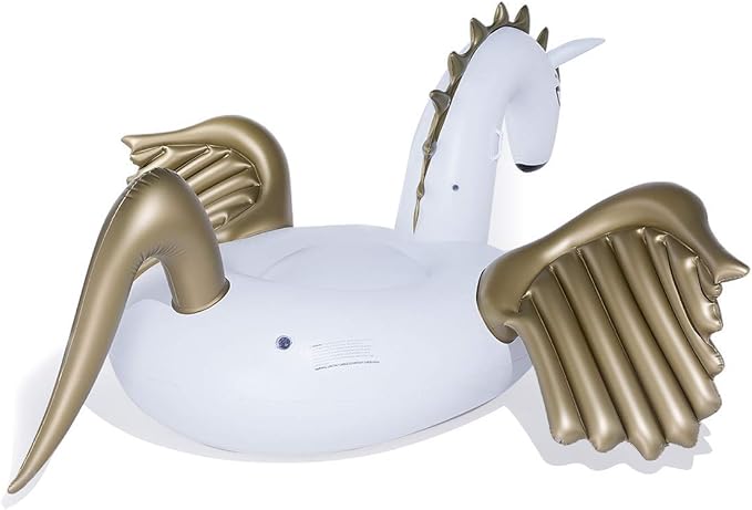 Jasonwell Giant Inflatable Pegasus Pool Float with Fast Valves Summer Beach Swimming Pool Floatie Lounge Floating Raft Outdoor Party Decorations Toys for Adults (XXXL)