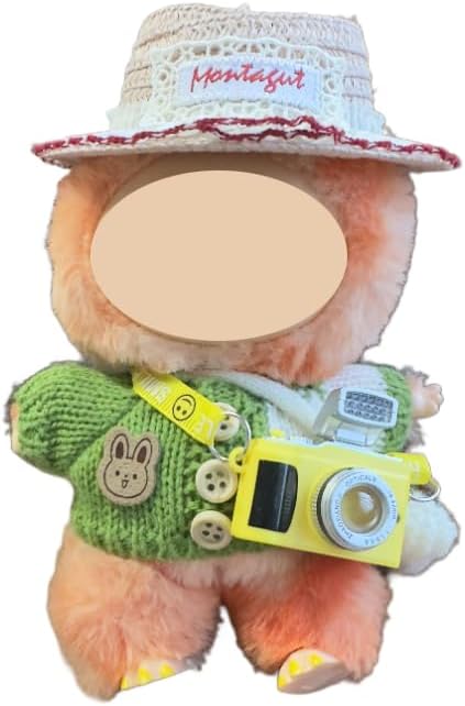 4 PCS Doll Hat Accessories for labubu Decoration,Handcrafted Straw Hat Set Costume Accessories Easy to Wear(Hat-2)