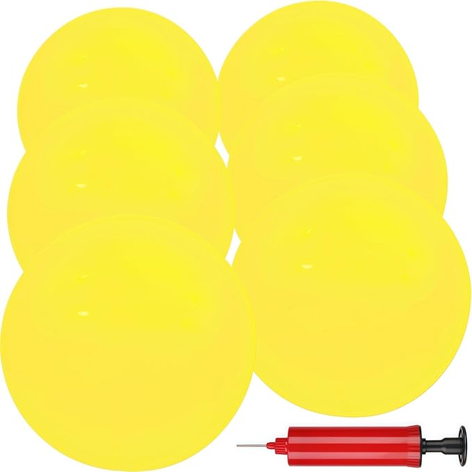 6 Pcs 6 Inch Inflatable Bouncy Balls, with 1 Hand Air Pump