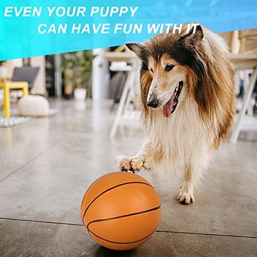 6" Mini Basketball for Mini Basketball Hoop, Beach Sand Pool Ball for Kids Adults, Suits for Over The Door Hoop, Replacement Balls for Indoor Outdoor Sport Game Gift with Pump, 3PCS (Orange)