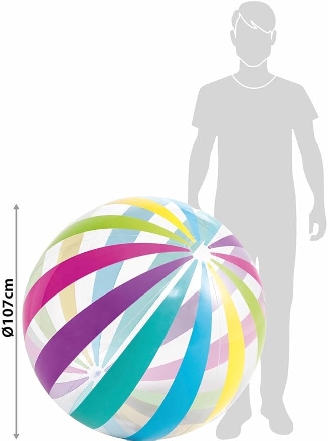 Big Beach Ball Set for Summer, Rainbow Beach Balls for Swimming at The Pool or Beach, Set of 3