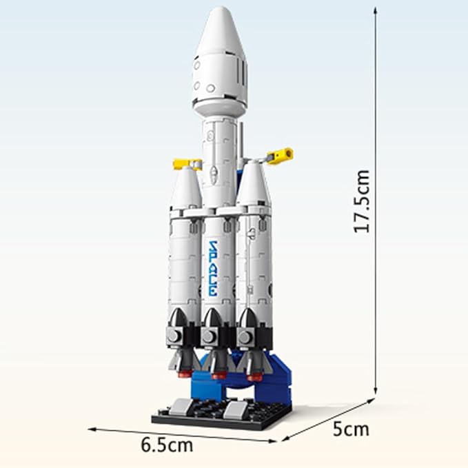 Vilbocr 69-Piece Rocket Ship Building Blocks Set | STEM Educational Space Toy for Kids Ages 6-12 | Creative Construction Kit for Solo & Group Play | Compatible with Major Brands