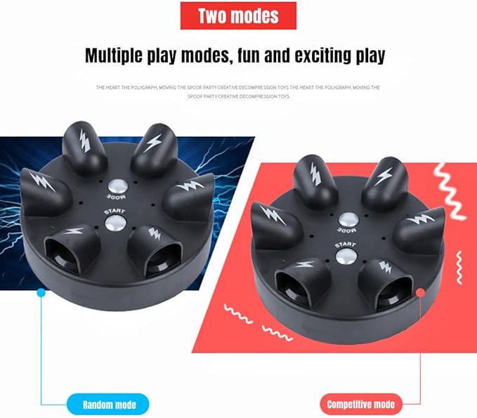 Shock Roulette Party Game Interesting Party GameToy Electric Game of Chance Micro Roulette Polygraph Finger ShockGame Toy Party Gift Electric Shock Detector Game Analyzer Consoles,for 2-6 Palyers