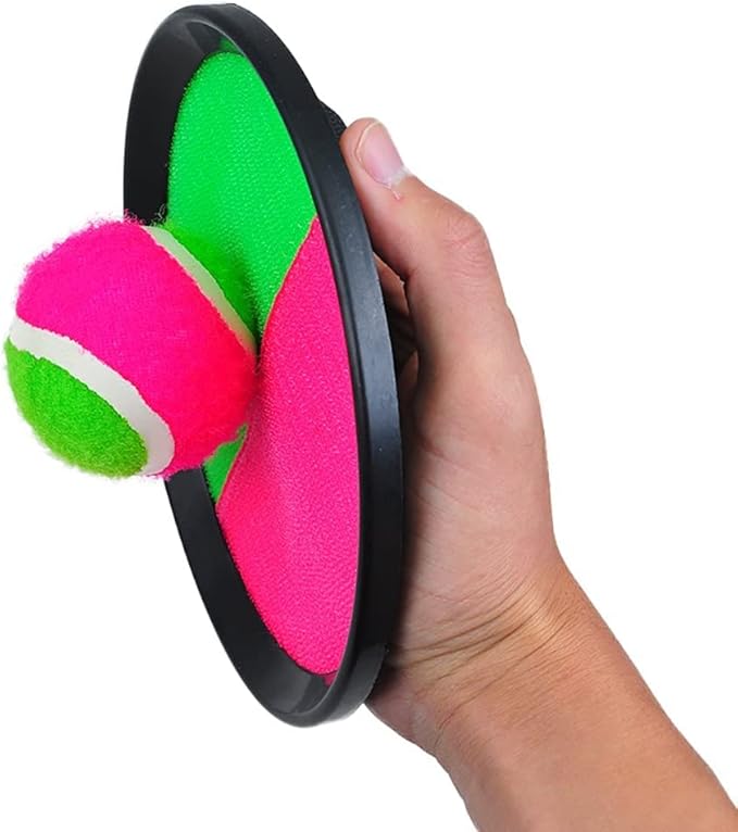 Pitch N Catch Ball Game Pack Indoor and Outdoor Mitt Pitch N Catch Paddle Ball Set (1 Pack)