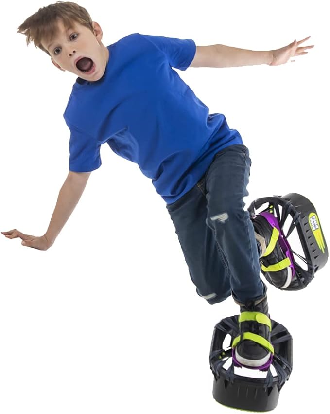 Moon Shoes Bouncy Shoes, Mini Trampolines for Your Feet, One Size, New and Improved, Bounce Your Way to Fun, Very Durable, No Tool Assembly, Athletic Development, max Weight 130 lbs.