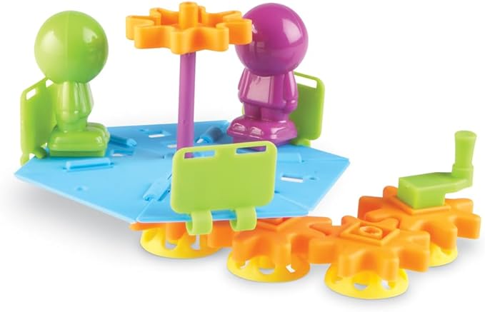 Learning Resources Playground Engineering & Design STEM Set - Kids Games, Building and Construction Gears, Montessori Activities , Critical Thinking Skills, Problem Solving for Boys and Girls