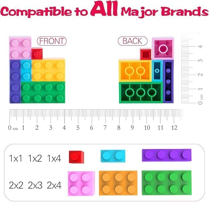 1500 Pieces Building Bricks, Classic Bulk Building Blocks Set, Creative Building Toys Compatible with All Major Brands, Gfits for Kids - 16 Shapes / 10 Colors