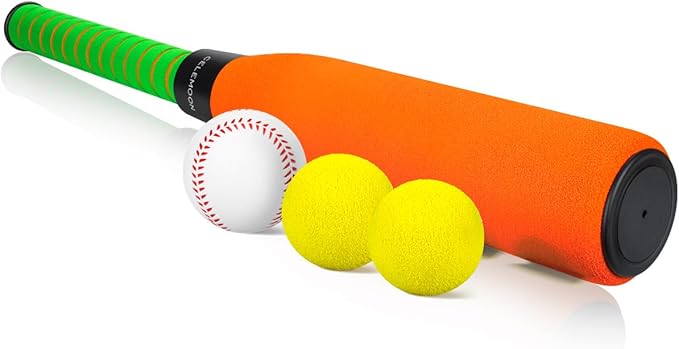 CeleMoon 22 Inch Soft Foam Kids Baseball Bat Set with Balls | Gift Toys for Children Toddlers Boys Girls Age 3-5-8 Outdoor Indoor Sport T Ball Game Playing