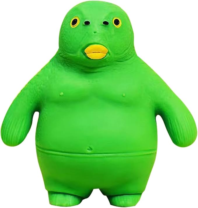 Squishy Sand Toys, Green Head Fish Toys, Stretch Stress Relief Toy, Novelty TikTok Squeeze Toys, Funny Memory Sand Sensory Stress Toy for Anxiety Women Men Kids (Small)